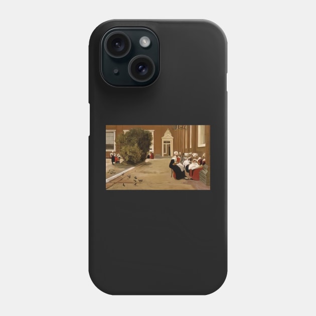 amsterdam orphanage 1876 - Max Liebermann Phone Case by Kollagio