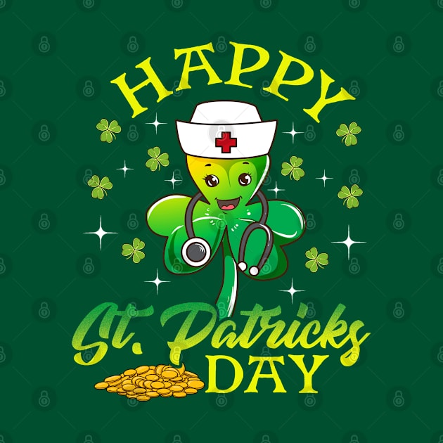 Nurse Shamrock Happy St Patricks Day EMT by E