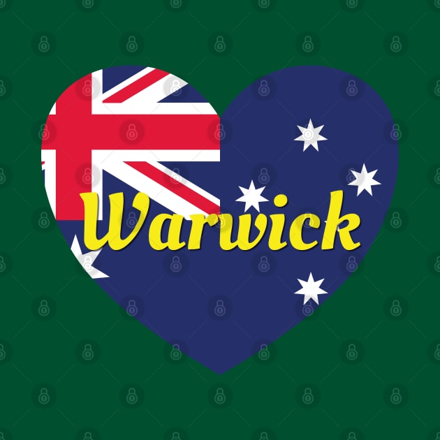 Warwick QLD Australia Australian Flag Heart by DPattonPD