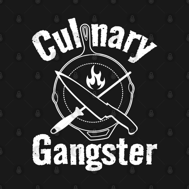 Culinary Gangster - Chef Knife & Flame by Duds4Fun