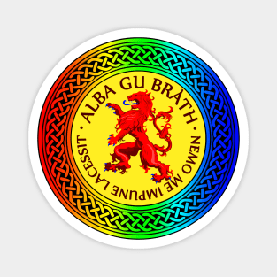 Alba Gu Brath Lion Rampant Rainbow Knot Magnet