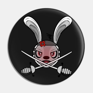 Angry Fencing Jackrabbit Engarde Pin