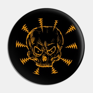 Yellow Skull Pin