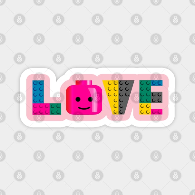 LOVE LEGO Magnet by jamedleo