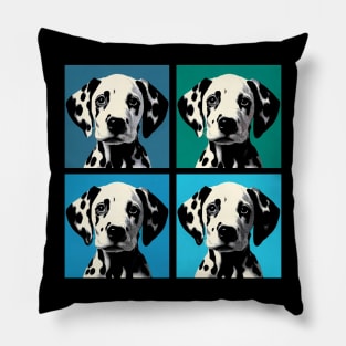 Pop Retro Dalmatian Art Painting - Cute Puppy Pillow