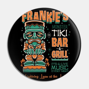 Frankenstein Tiki Bar - Creepy Cute Monster Surf - Hawaii Island Vacation Pin