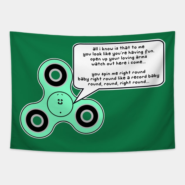 Fidget Spinner Tapestry by paintbydumbers