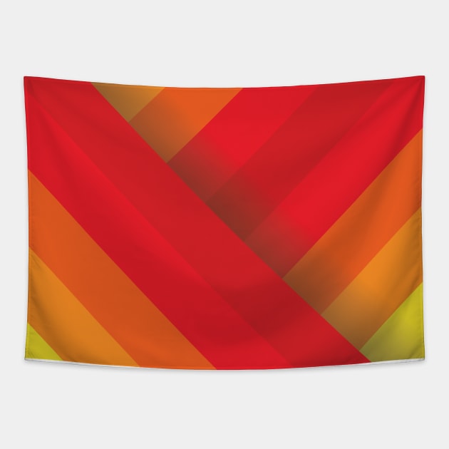 Stripes (red/orange/yellow) Tapestry by designminds1