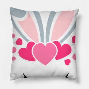 Girls Women Teens Easter Bunny Face Easter Egg Hunt Pillow