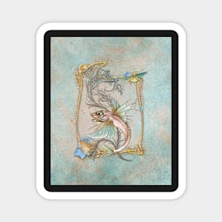 Fantasy Fish Art Nouveau Magnet