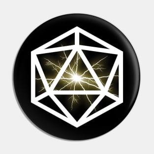 D20 Decal Badge - Lightning Pin