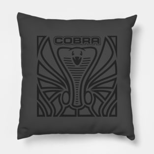 Cobra Hood Art (Ghost on Dark Gray) Pillow