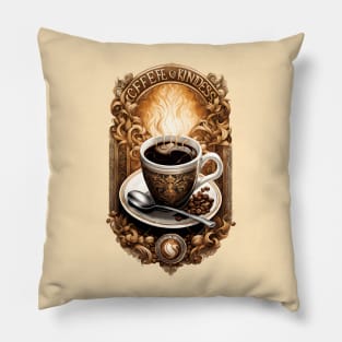 Brewed Bliss: Coffee and Kindness Chronicles Pillow