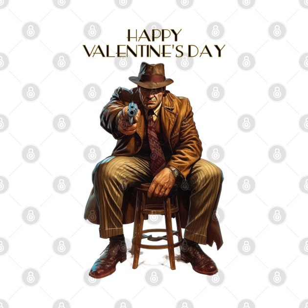 Happy Valentine’s Day. 1920’s art deco Gangster. by DEGryps