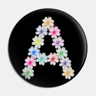 Letter A, flower, cosmos flowers, floral, nature Pin