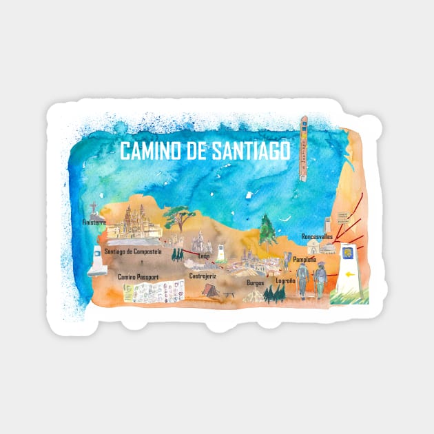 Camino de Santiago St. Jacques Magnet by artshop77