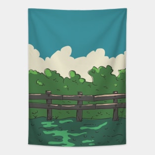 Woodland fence Tapestry