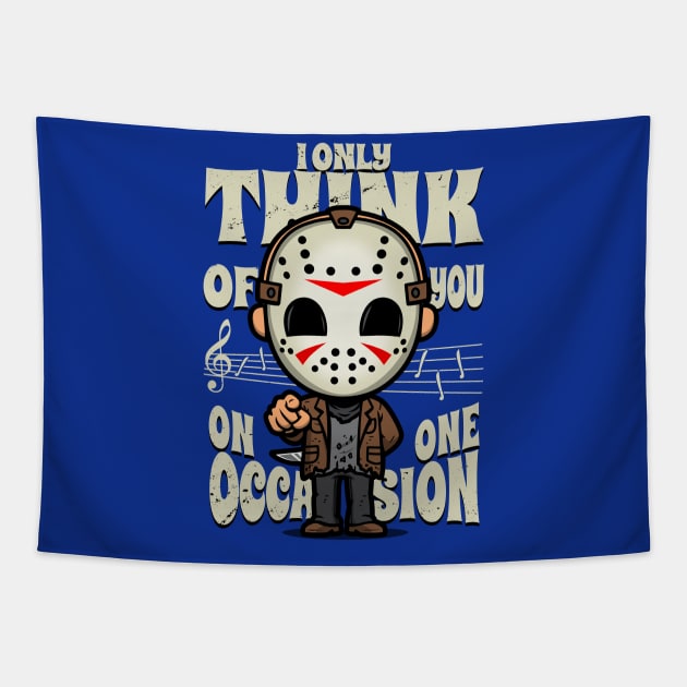 Cute Friday Slasher Funny Meme Tapestry by BoggsNicolas