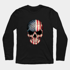 American Flag Skull - American Pride - T-Shirt | TeePublic