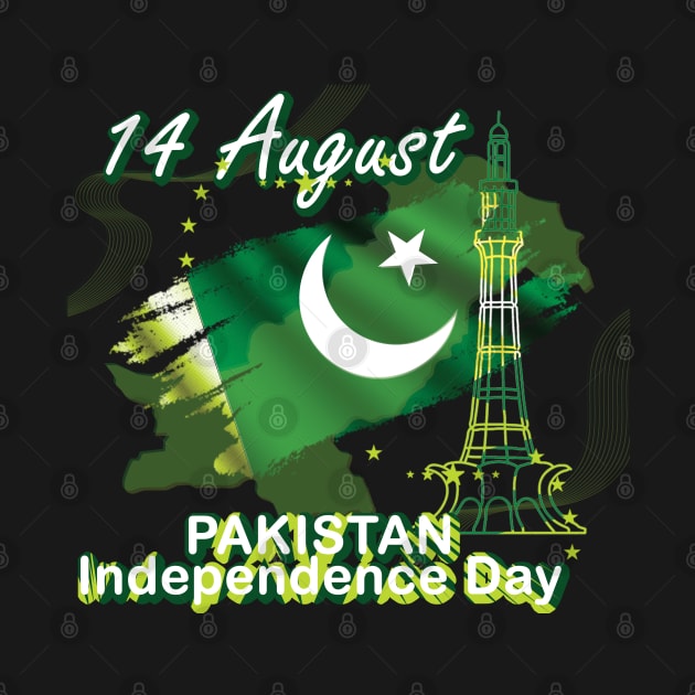 14 August - Pakistan Independence Day Active T-Shirt by 1Nine7Nine