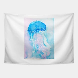 Jellyfish Watercolor Hand Painted Tapestry