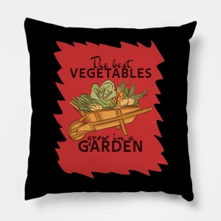 The best vegetables grow in a garden Pillow