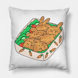 Honey Sesame puff bunnys salad Bento box Pillow