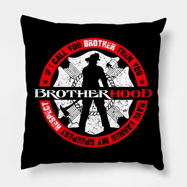 BROTHERHOOD Pillow by razrgrfx