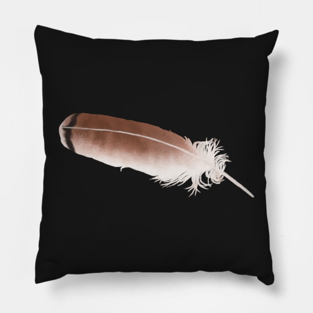 Red Tailed Hawk Feather Pillow by TrapperWeasel