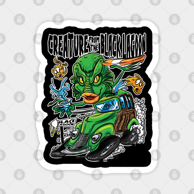 Creature from the Black Lagoon Hot Rod Magnet by eShirtLabs