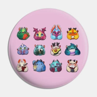 Puff Monsters Pin