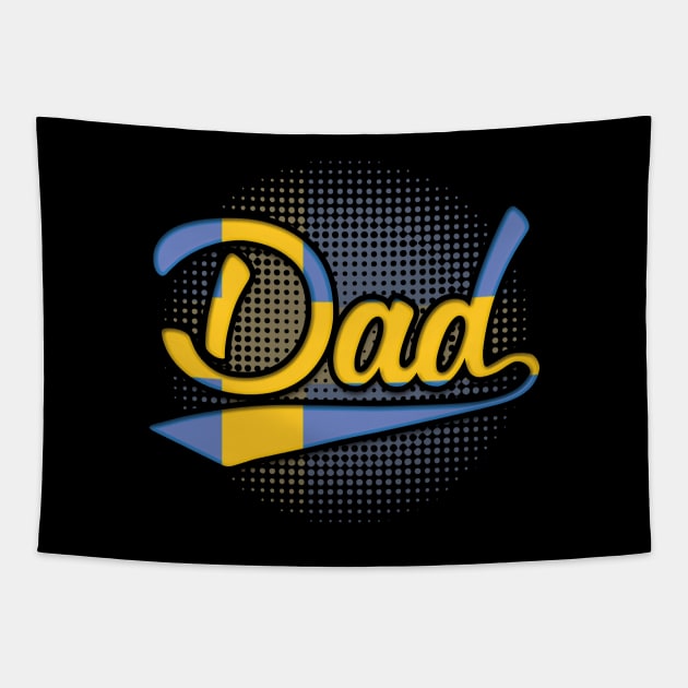 Swedish Dad - Gift for Swede From Sweden Tapestry by Country Flags