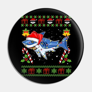 ugly christmas sweater shark Pin