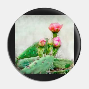 Cactus Pink Blooms Pin