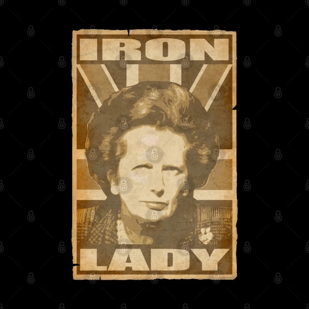 Margaret Thatcher Iron Lady Propaganda Poster Pop Art by Nerd_art