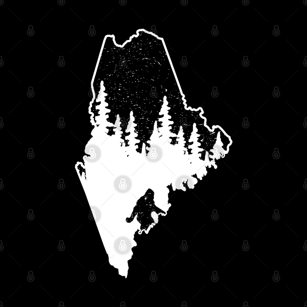 Maine Bigfoot State Gift by Tesszero