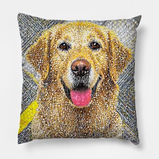 Dog Portrait - Golden Retriever Pillow