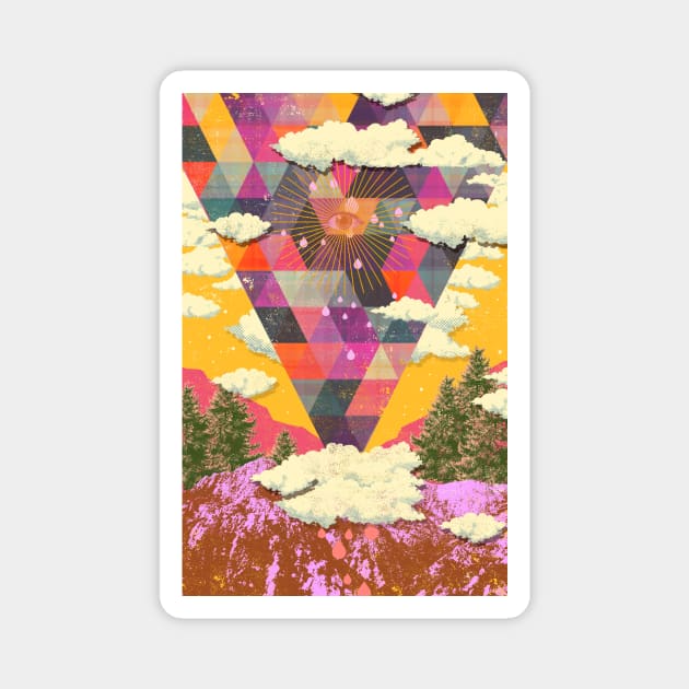 PSYCHEDELIC NATURE Magnet by Showdeer