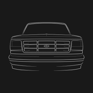 front/profile - 1996 Ford F-150 ext cab 4x4 - stencil, white T-Shirt