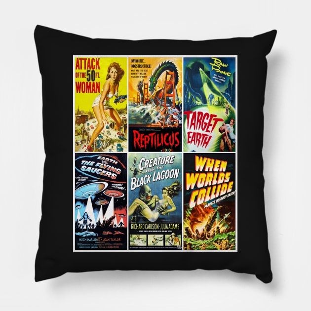 50s Sci-Fi Collection #1 Pillow by headrubble