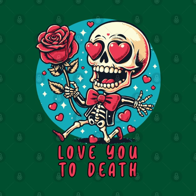 Love You To Death // Funny Skeleton by Trendsdk