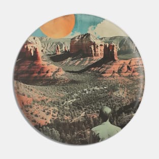 Sedona Serenity: Reflective Meditation in Red Rock Canyons Pin