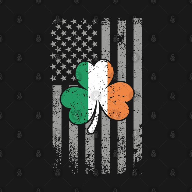 St Patricks Day American Irish Flag Shamrock by Julorzo