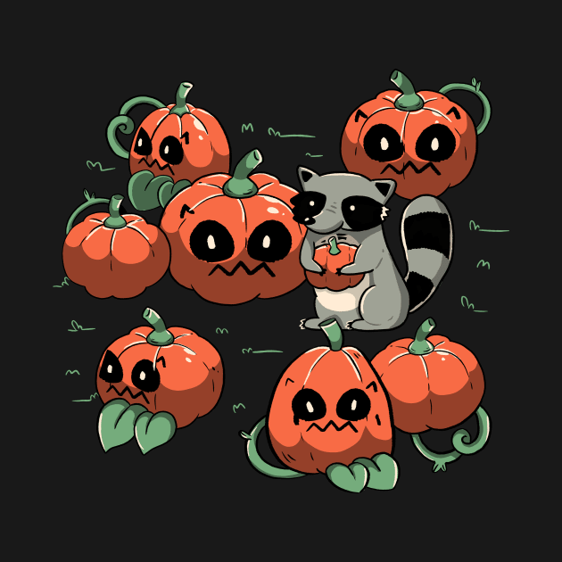 Stolen Pumpkin Halloween Raccoon by Tobe Fonseca by Tobe_Fonseca