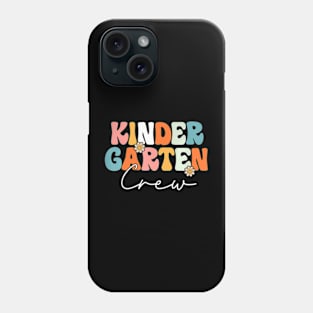 Kindergarten Crew Team Groovy Back To School Phone Case