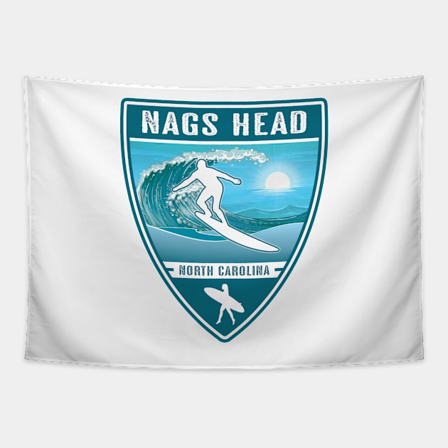 Surf Nags Head North Carolina Tapestry by Jared S Davies