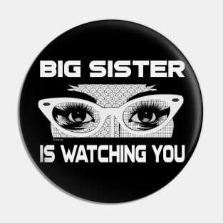 Big Sister is Watching You Comic Art Orwellian (vers 1) Pin