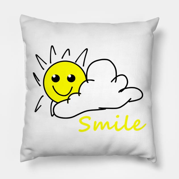 Smile sunshine Pillow by andersonartstudio