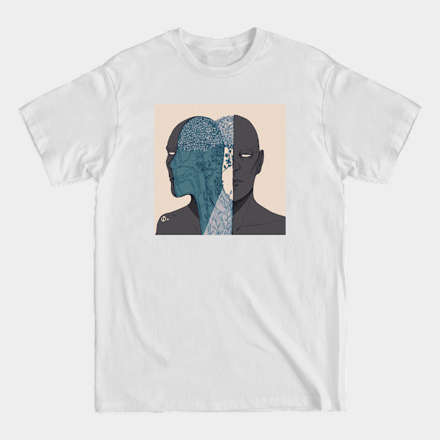 Mitad azul - Anatomy Art - T-Shirt