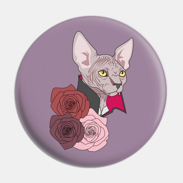 Spooky Sphynx Pin by OzzieTheMongrel